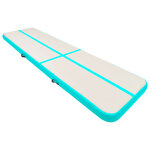 vidaXL Tapis gonflable de gymnastique avec pompe 600x100x20cm PVC Vert