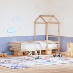 vidaXL Lit de jour avec toit sans matelas 80x200 cm bois massif