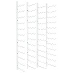 vidaXL Casier à vin mural pour 36 bouteilles 2 Pièces Blanc Fer