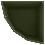 vidaXL Jardinière d'Angle Vert olive 45 x 45 x 50 cm Acier
