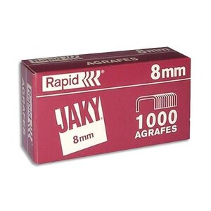 Boite de 1000 agrafes Jaky 8 cuivrées RAPID