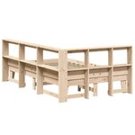 vidaXL Lit bibliothèque sans matelas 120x190 cm bois de pin massif