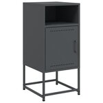 vidaXL Tables de chevet 2 Pièces anthracite 36x39x78 cm acier