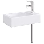 vidaXL Lavabo de salle de bain avec robinet et évacuation Chrome