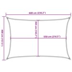 vidaXL Voile d'ombrage sable 6x4 m 100   polyester oxford