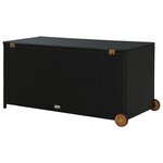 vidaXL Boîte de rangement de jardin noir 120x65x61 cm résine tressée