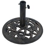 vidaXL Socle de parasol Noir et bronze 9 kg 40 cm Fonte