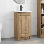 vidaXL Meuble de salle de bain avec évier Chêne artisanal