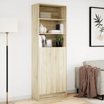 vidaXL Buffet haut LED chêne sonoma 69x32 5x200 cm bois d’ingénierie