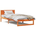 vidaXL cadre de lit Marron ciré Bois massif 80 x 200 cm Durable