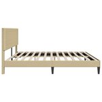 vidaXL Cadre de lit avec tête de lit Gris Vert Clair 200 x 200 cm