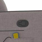 vidaXL Fauteuil de massage inclinable Taupe Tissu