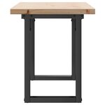 vidaXL Table basse cadre en O 110x40x45 5 cm bois de pin massif acier