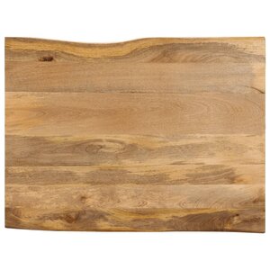 vidaXL Dessus de table 110x80x2 5 cm bord vivant bois massif manguier