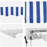 vidaXL Auvent Rétractable Bleu et Blanc 300 x 200 cm
