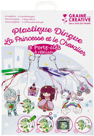 Kit Princesse et chevalier pour 3 Porte-clés