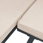 vidaXL Salon de jardin avec coussins 7 Pièces noir acier enduit de poudre