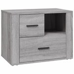 vidaXL Table de chevet Sonoma gris 60x36x45 cm Bois d'ingénierie