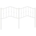 vidaXL Tête de lit métal blanc 160 cm