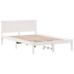 vidaXL Cadre de lit Blanc 120 x 200 cm Bois de pin massif