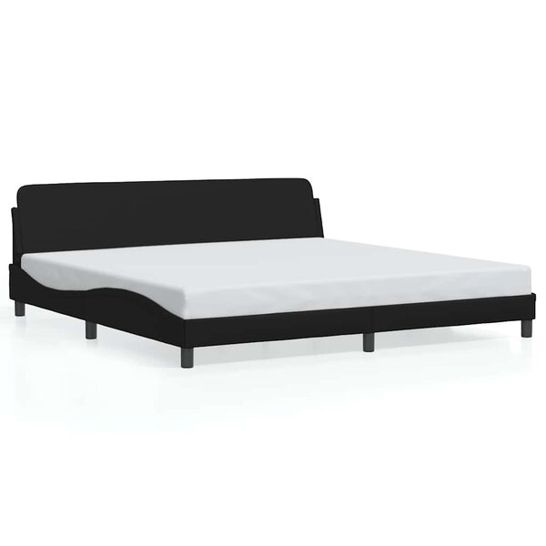 vidaXL Cadre de lit Dover noir 200x200 cm similicuir