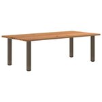vidaXL Table à manger marron clair bois de chêne massif rectangulaire