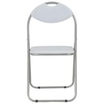 vidaXL Chaises pliantes à manger lot de 2 blanc similicuir