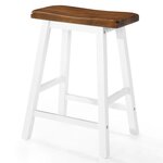 vidaXL Table et tabouret de bar 5 Pièces Bois massif