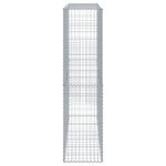 vidaXL Panier gabion avec couvercle 200x50x200 cm fer galvanisé