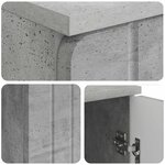 vidaXL Bureau Gris béton 142 5 x 50 x 75 cm Bois d'ingénierie