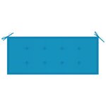 vidaXL Coussin de banc de jardin bleu 120x50x3 cm tissu oxford