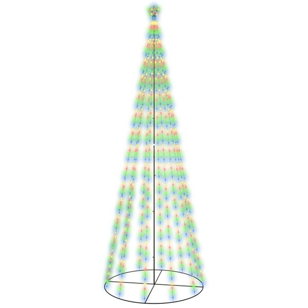 vidaXL Arbre de Noël cône 732 LED Colorées 160x500 cm