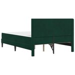 vidaXL Cadre de lit avec matelas Vert foncé 160 x 200 cm Velours