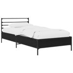 vidaXL Cadre de lit Chêne noir 80 x 200 cm Bois d'ingénierie