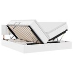 vidaXL Lit avec rangement et LED avec stockage Blanc pur 200 x 200 cm