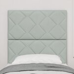 vidaXL Tête de Lit Design Blocs Diamant Gris Clair 80 cm Velours