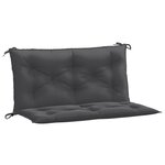 vidaXL Coussins de banc de jardin lot de 2 anthracite mélangé tissu