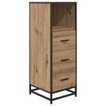 vidaXL Ensemble de mobilier de salle de bain 4 Pièces Chêne artisanal