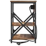 vidaXL Cabinet de chevet Chêne fumé 41 x 31 x 51 cm Bois d'ingénierie