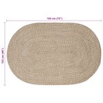 vidaXL Tapis de surface Blanc 122 x 183 cm Jute