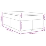 vidaXL Sommier à lattes de lit avec matelas Crème 140x200 cm Tissu