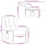 vidaXL Fauteuil inclinable électrique Marron foncé Tissu