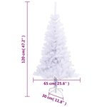 vidaXL Arbre de Noël artificiel avec support 120 cm 230 branches