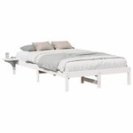 vidaXL Cadre de lit Blanc 140 x 190 cm Pin massif