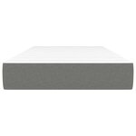 vidaXL Matelas de lit à ressorts ensachés fermeté moyenne Gris foncé 90x200x20cm Tissu