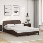 vidaXL Lit avec matelas Dover marron 140x200 cm similicuir