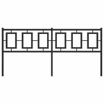 vidaXL Tête de lit de remplacement métal noir 180 cm