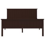 vidaXL Cadre de lit Marron foncé Bois de pin massif 160x200 cm