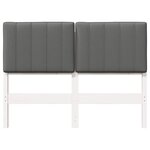 vidaXL Tête de lit capitonnée Blanc et gris clair 120 cm Pin massif