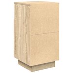 vidaXL Table de chevet avec 2 tiroirs chêne sonoma 36x36x68 cm